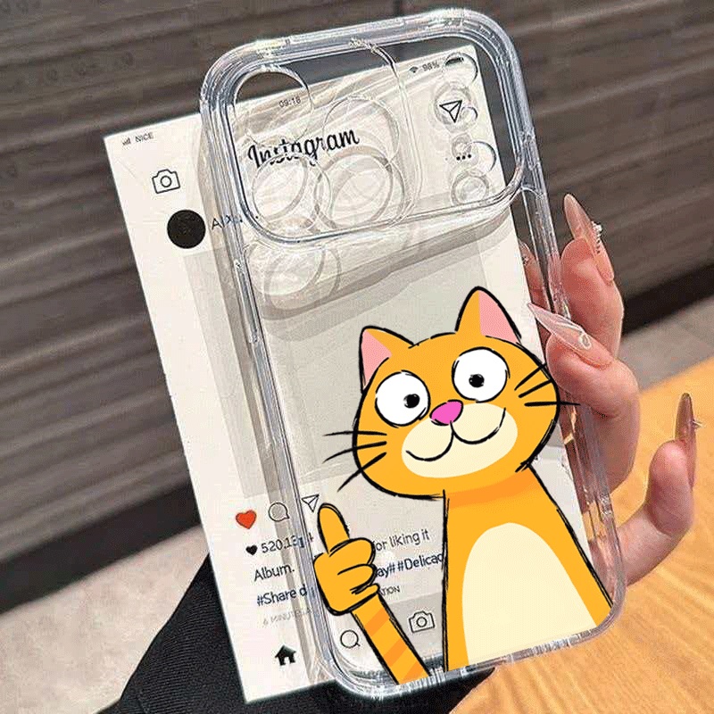 Receipt Printer Thermal - Capa de Telefone de Gato Laranja
