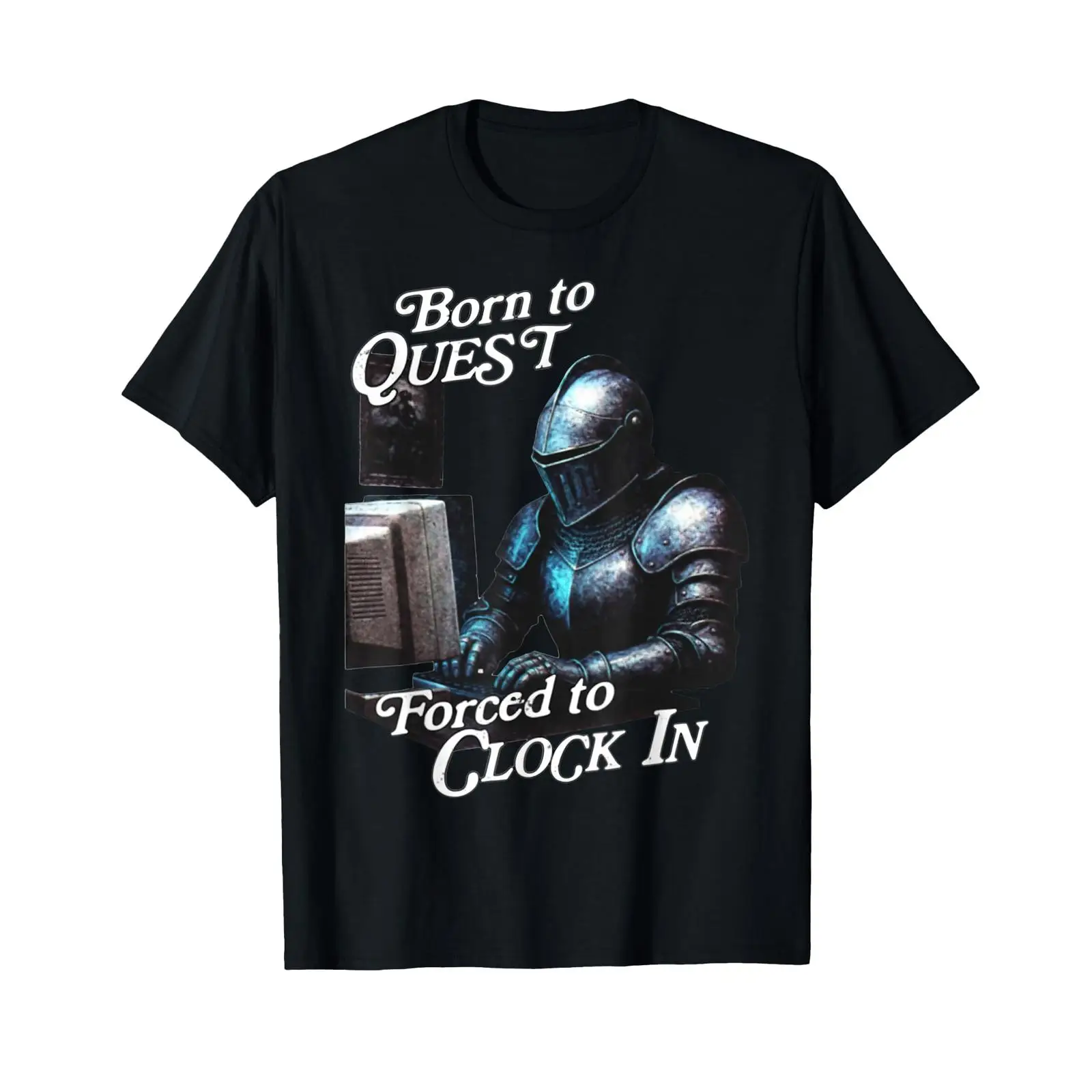 Office Quest - Camiseta Masculina Vintage Estilosa Casual com