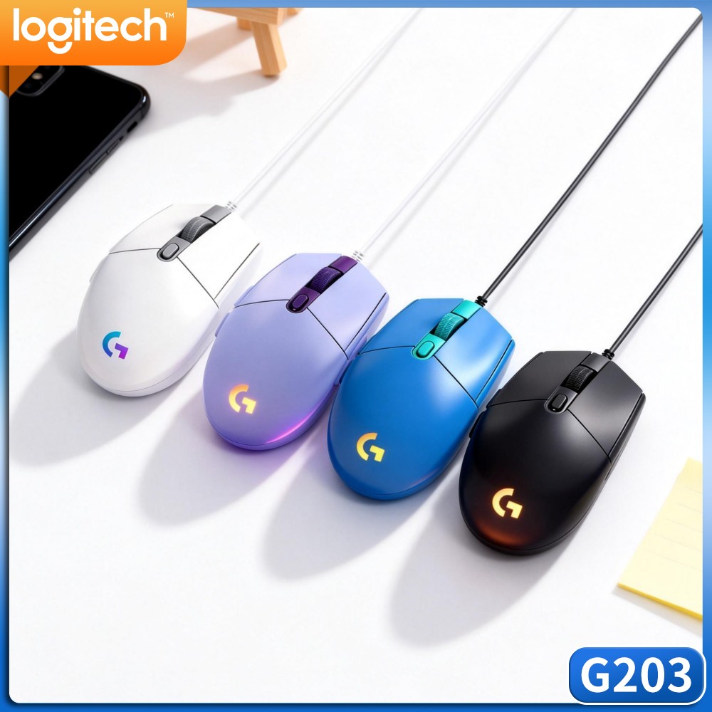 Rato de jogos com fio Logitech - Logitech Mouse G203 avaliação e preço