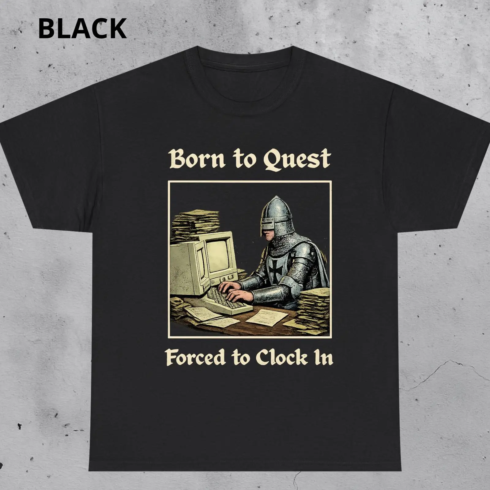Camiseta Born to Quest Forced  - Office Quest avaliação e preço